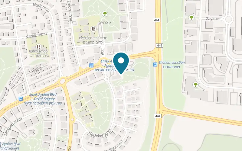 Map showing Boutique Central Shoham at Shoham Center, 30 HaDekel Street, second floor, Shoham