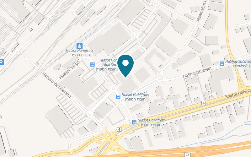 Map showing Bowling Hutzot HaMifratz at 6 HaHaroshet Street, Hutzot HaMifratz complex, Haifa