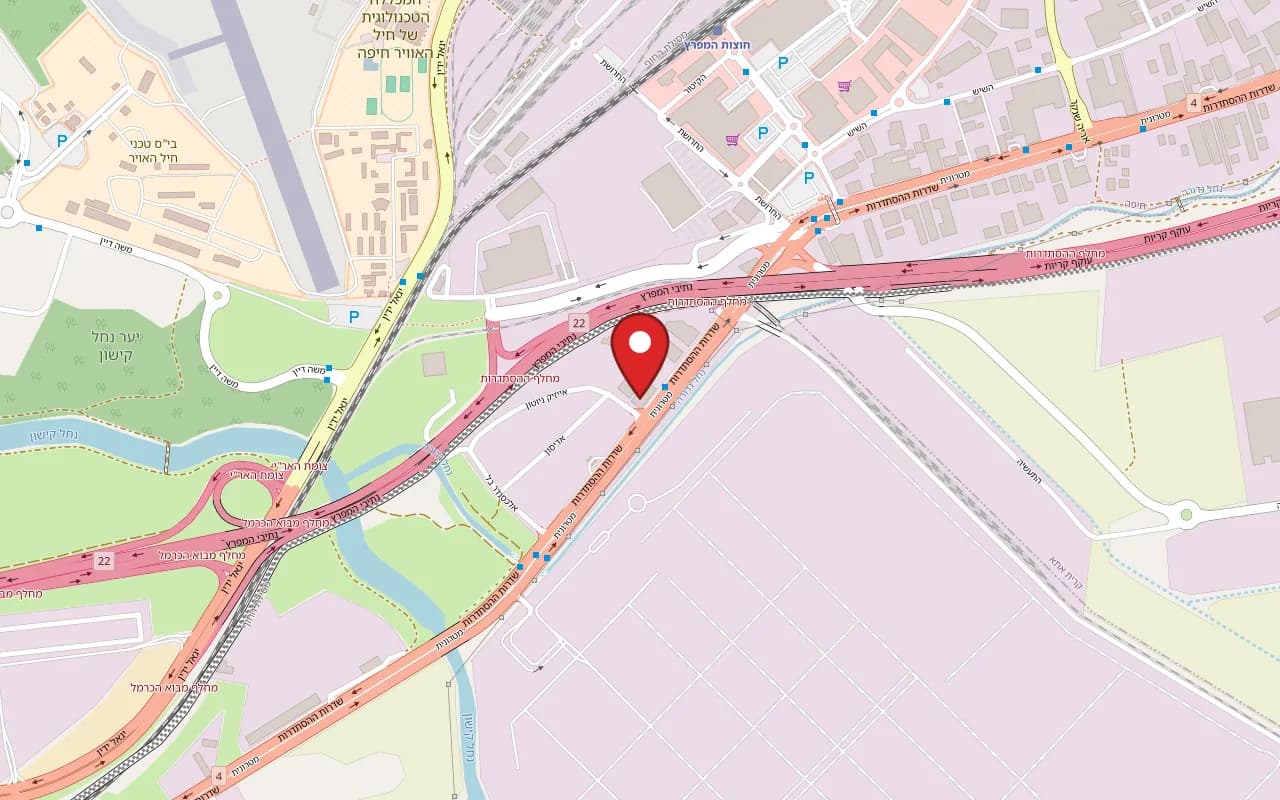 Map showing BP Kosher Bistro at 157 Sderot HaHistadrut, Haifa Bay, Haifa