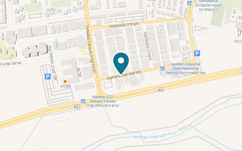 Map showing BreadBerry at 1 HaHaroshet Street, corner of Arik Einstein Street, Or Yehuda