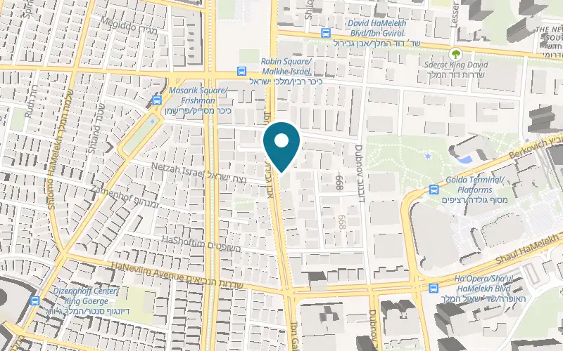 Map showing Bretonne Ibn Gabirol at 52 Ibn Gabirol Street, Tel Aviv-Yafo