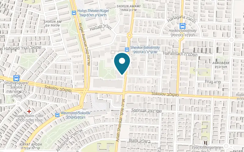 Map showing Bron at 42 Shenkar Street, Holon