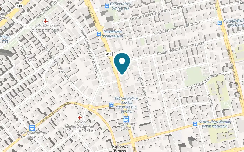 Map showing Bron at 196 Herzl Street, Rehovot