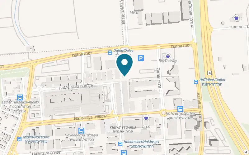 Map showing BSR at 2 Melakha Street, Ranenim Mall, Ra'anana