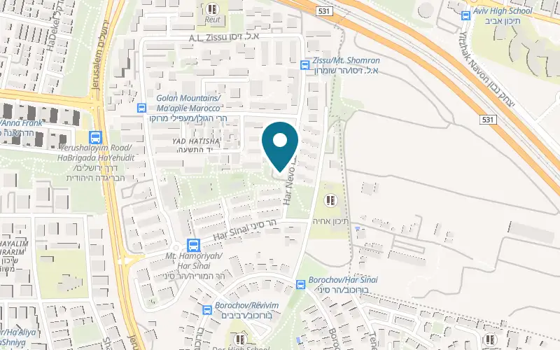 מפה: בובה של פיצה ברחוב הר נבו 19, הרצליה