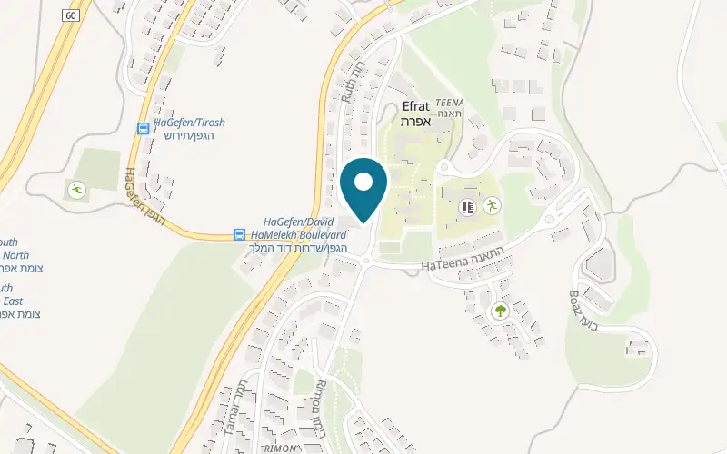 Map showing Burgers Bar at Te'ena Commercial Centre, 1 Netzer Yishai Street, Efrat