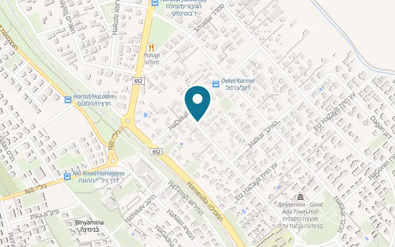 Map showing Buza Binyamina at 3 HaMeyasdim Street, Binyamina-Giv'at Ada