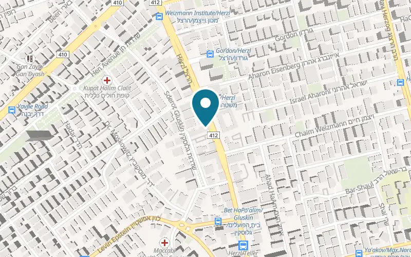 Map showing Buzzi at 185 Herzl Street, Rehovot
