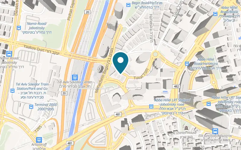 Map showing C. Michael Jewellery at 6 Shoham Street, Diamond Exchange complex, Ramat Gan
