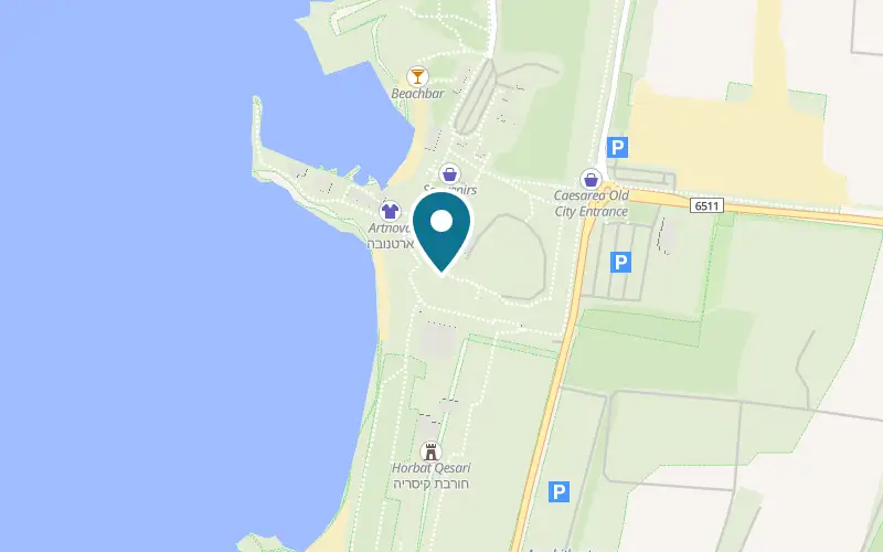Map showing Caesar Yam at The Old Port, Caesarea