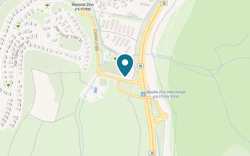 Map showing Cafe Amit at At the entrance to Moshav Mesilat Zion, off Route 38, Mesilat Zion