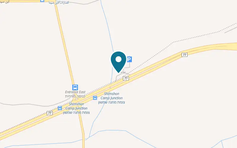 Map showing Cafe Cafe Golani Junction at The Sonol compound, Golani Junction-Younis, Tur'an