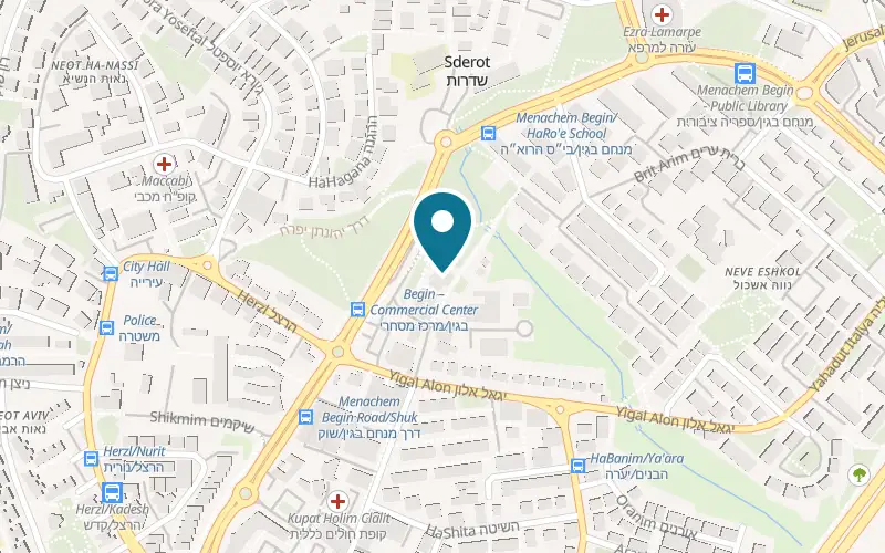 Map showing Cafe Cultura at Sderot Cinematheque, Sderot