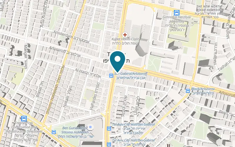 Map showing Cafe Daisy at 114 Ibn Gabirol Street, Tel Aviv-Yafo