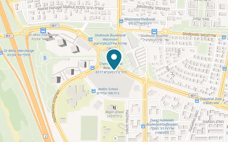 Map showing Cafe Diaz at 4 Sderot HaNasi Weizmann, in BIG Or Akiva, Or Akiva