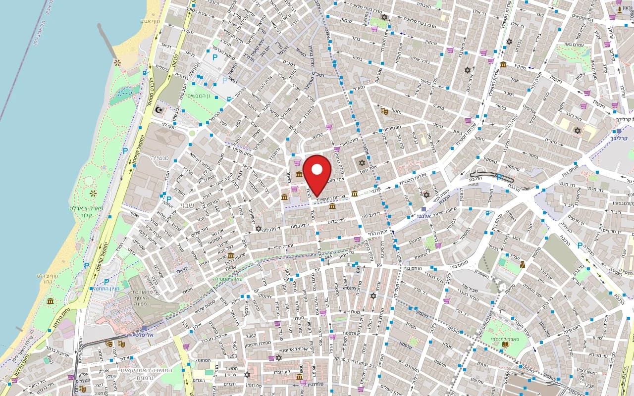 Map showing Cafe Europa at 9 Rothschild Boulevard, Tel Aviv-Yafo