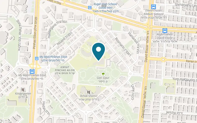 Map showing Cafe Gan Sipur at 15 Mota Gur Street, in Gan Sipur, Holon