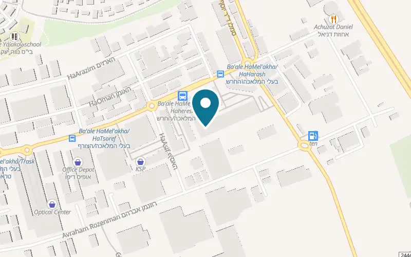 Map showing Cafe Greg Netivot at 5 Baalei HaMelacha Street, Zim Center, Netivot