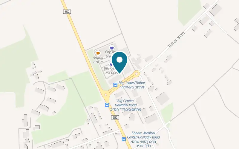 Map showing Cafe Greg Pardes Hanna at 1 Tidhar Street, Pardes Hanna-Karkur
