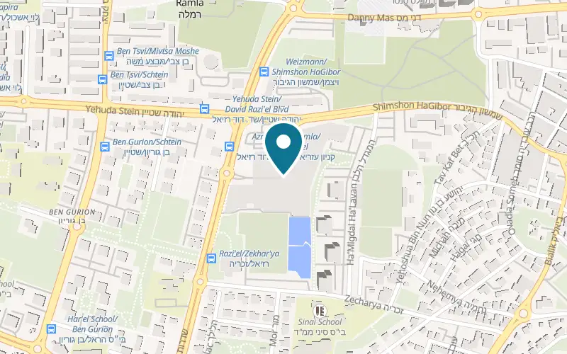 Map showing Cafe Greg at Azrieli Ramla Mall, 1 David Raziel Boulevard, Ramla
