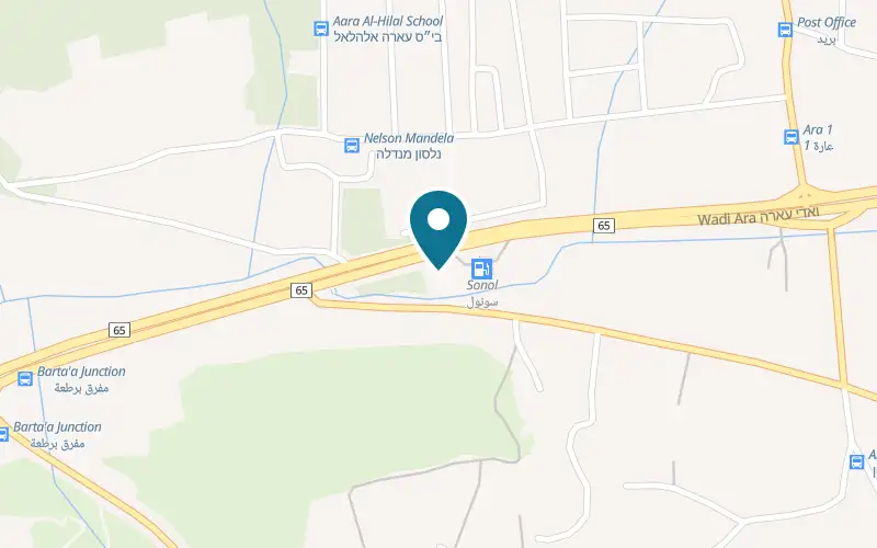 Map showing Greg Cafe at Road 65, in a commercial centre, Ar'ara