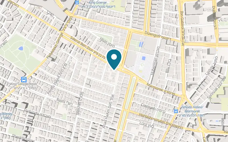 Map showing Cafe Habima at 34 Ben Zion Boulevard, Tel Aviv-Yafo
