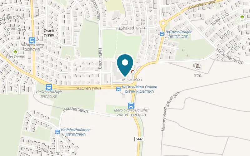 Map showing Cafe Josepe at 2 HaArava Street, Oranit commercial centre, Oranit