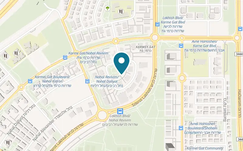 Map showing Cafe Lyon at BIG Carmei Gat, 153 Sderot Lachish, Kiryat Gat