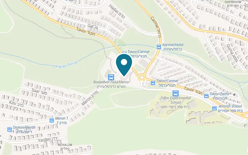 Map showing Cafe Maarag at 1 Meron Street, Kfar Vradim