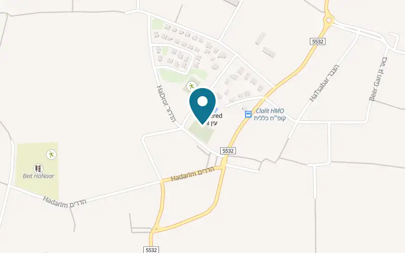Map showing Cafe Mamash at HaDror Street, Ein Vered