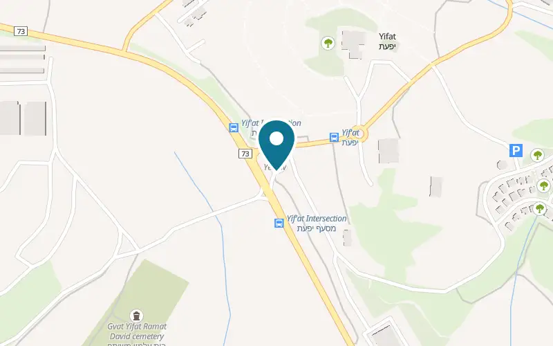 Map showing Cafe Mishka at Paz station compound, Kibbutz Yifat, Yifat