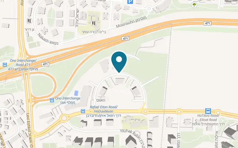 Map showing Cafe Napo at 7 HaDuvdevan Street, Kiryat Ono