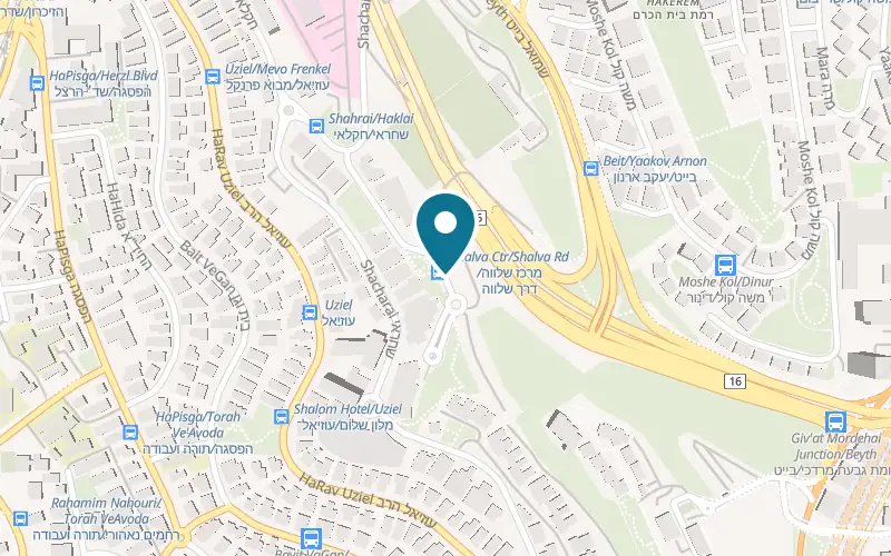 Map showing Cafe Shalva at Shalva National Center, 1 Shalva Road, Jerusalem