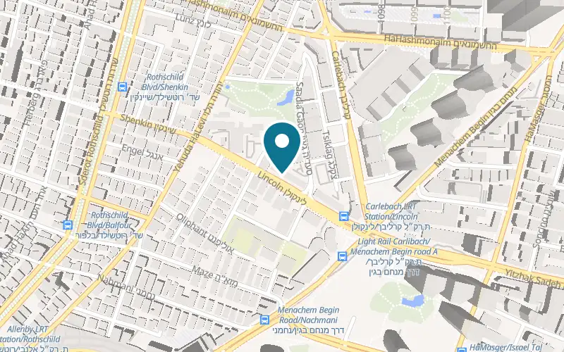 Map showing Café Tachtit at 9 Lincoln Street, Tel Aviv-Yafo