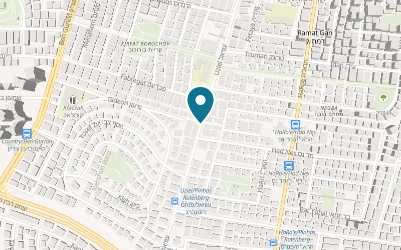 Map showing Cafe Uziella at 114 Uziel Street, Ramat Gan