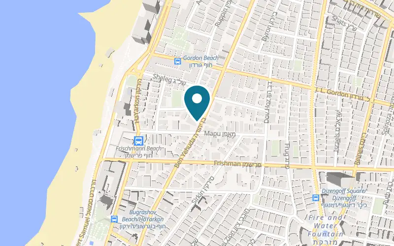Map showing Cafe Xoho at 73 Ben Yehuda Street, Tel Aviv-Yafo