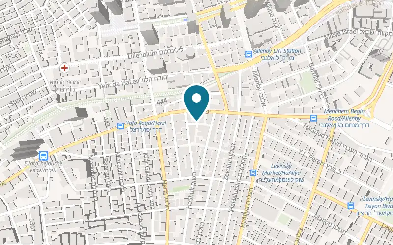 Map showing California Nuts at 53 Levinsky Street, Tel Aviv-Yafo