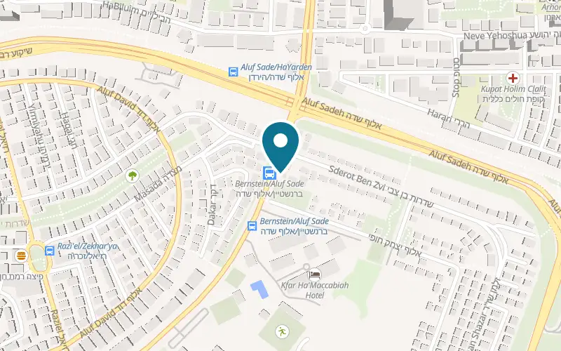 Map showing Calma Spa Kfar HaMaccabiah at Kfar HaMaccabiah hotel, 7 Peretz Bernstein Street, Ramat Gan