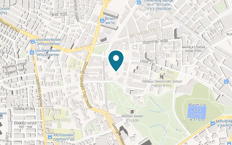 Map showing Canopy Coffee at 6 Mevo HaMatmid, Jerusalem