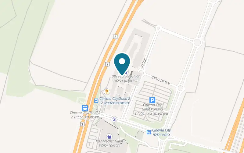Map showing Capri at Big Fashion Glilot, 1001 Rav Mecher, Ramat HaSharon