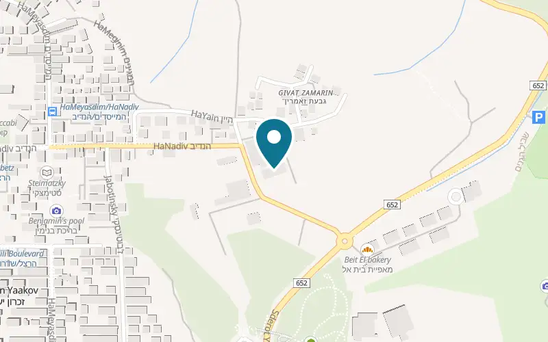 Map showing Carmel Winery at Derech HaYekev, at the Carmel Winery, Zichron Yaakov