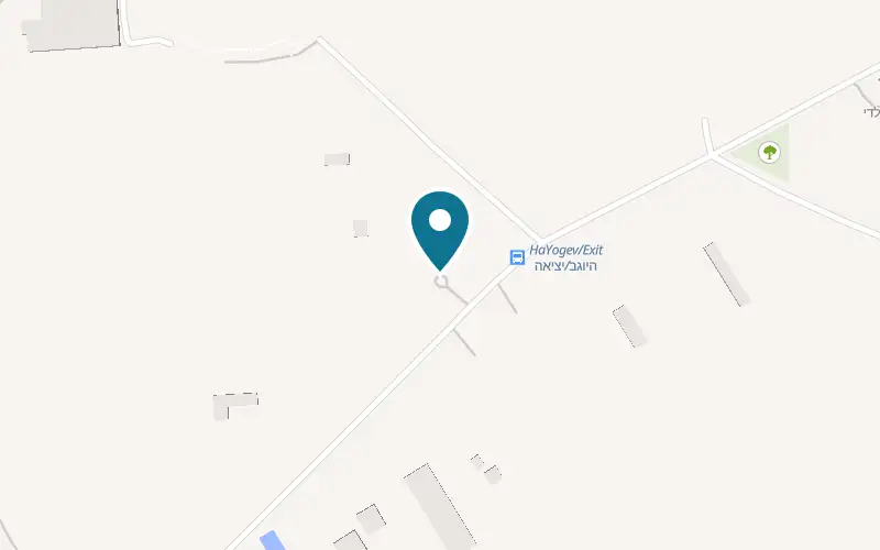 Map showing Carmelim Farm Shop at Moshav HaYogev, HaYogev