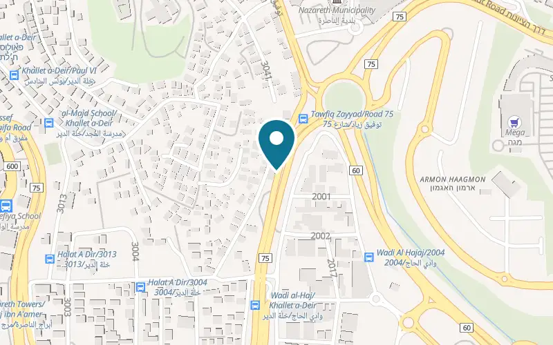 מפה: מלון קאסה דה מריה ברחוב 3001 מספר 27, נצרת