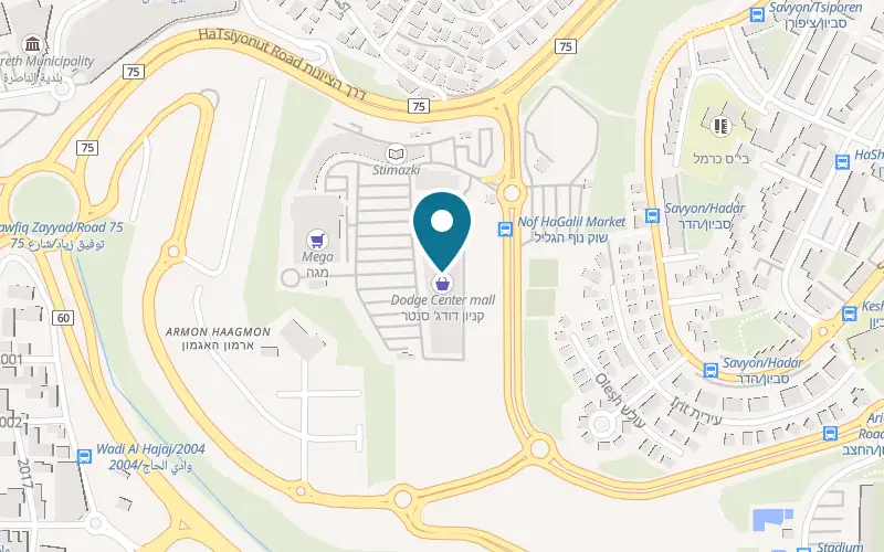 Map showing CBass at Derech Ariel Sharon, Ofer compound, Nof HaGalil