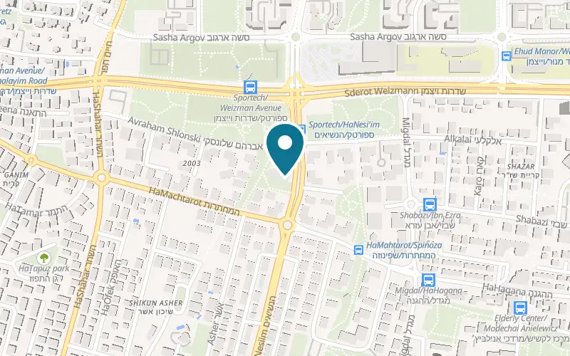 Map showing Ceor Bakery at 47 HaNesi'im Street, Ra'anana