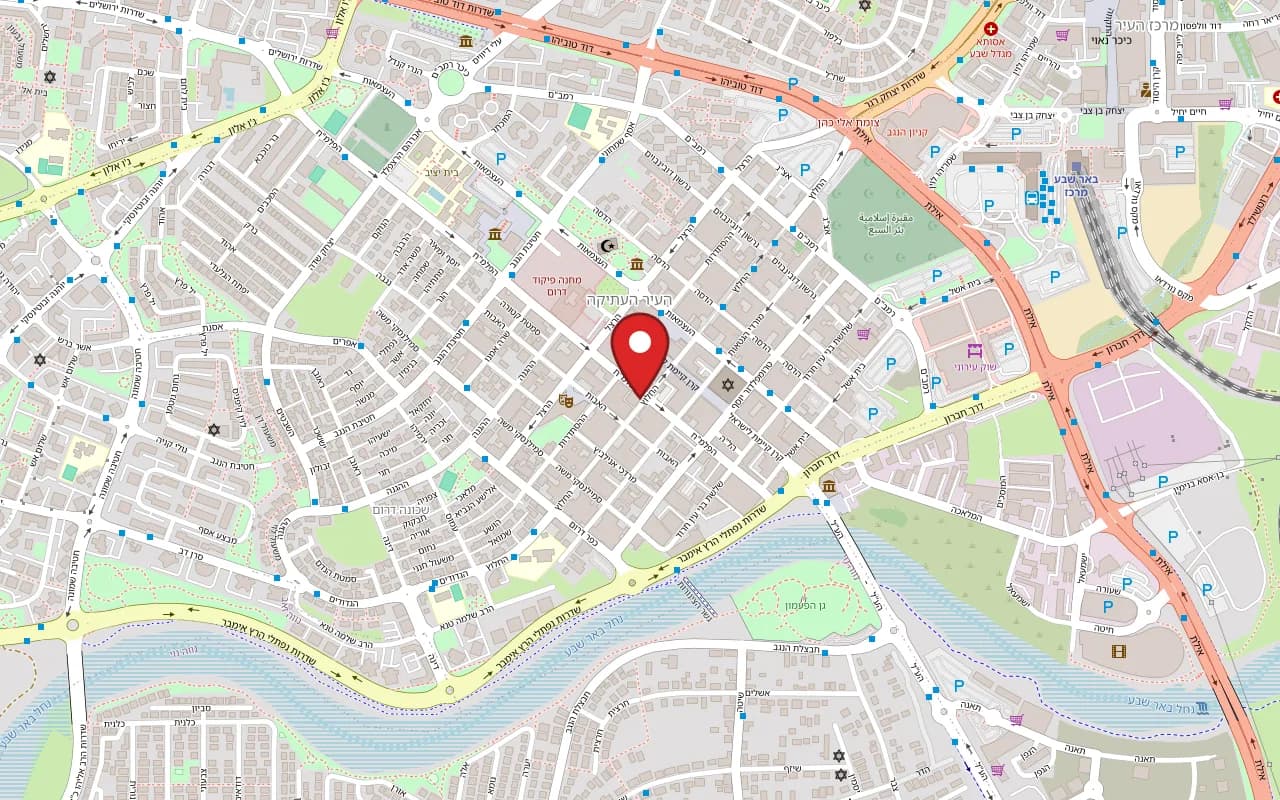 Map showing ChaCha Bar at 65 HaPalmach Street, Beer Sheva