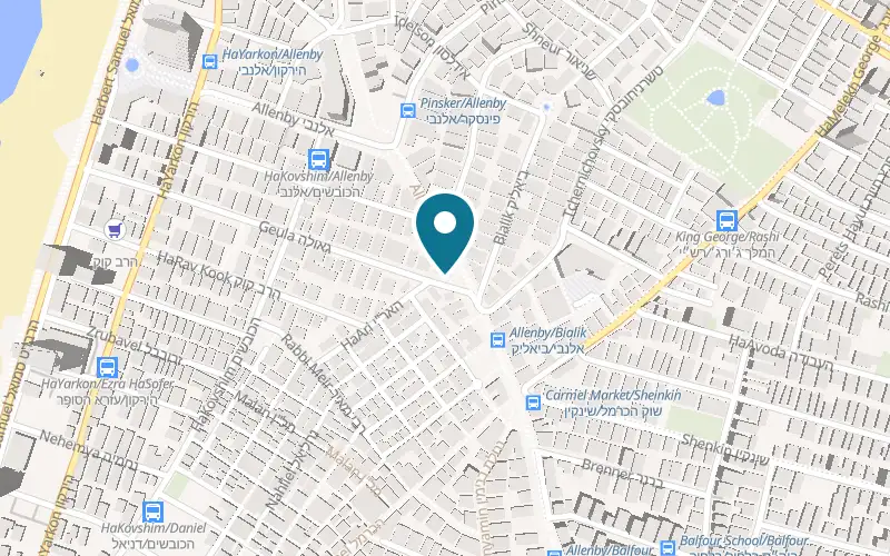 Map showing Chacho's at 51 Geula Street, Tel Aviv-Yafo