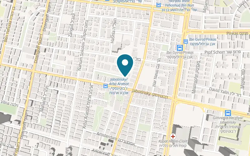 Map showing Chandra Yoga at 4 Ashtori HaFarhi Street, the Bazel compound, Tel Aviv-Yafo