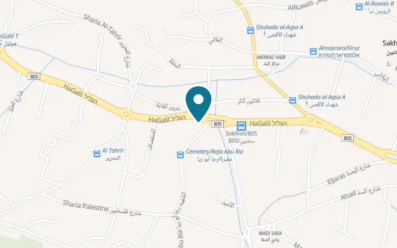 Map showing Chico at Route 805, no. 60, Sakhnin
