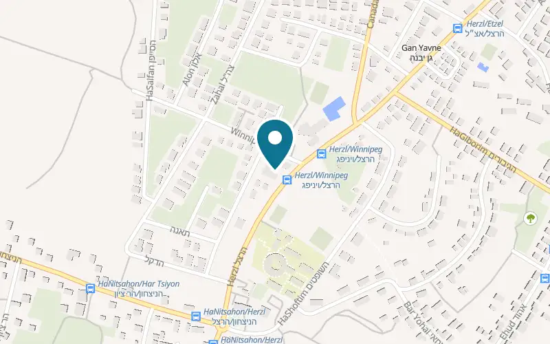 Map showing Class Burger at 42 Herzl Street, Gan-Yavne